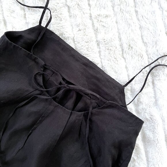 COS Pleated Linen Maxi Dress (Black) 2 - Picture 11 of 15